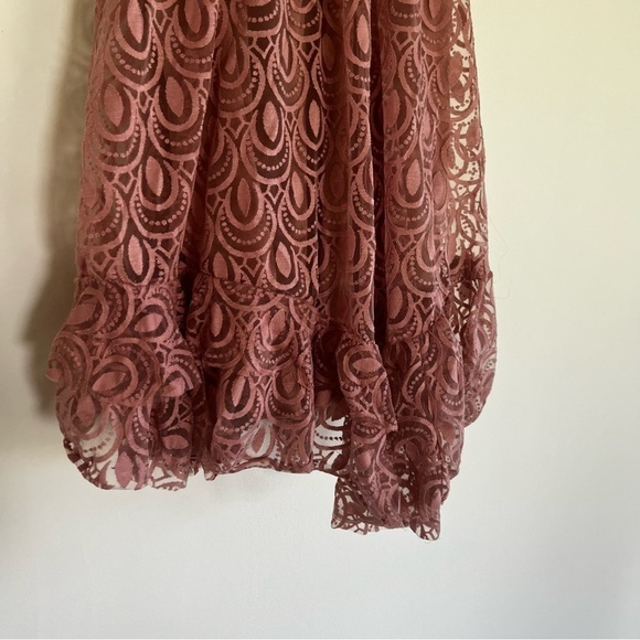 Free People FP One Adella Burnout Dress Pink NWOT JB - Picture 9 of 12